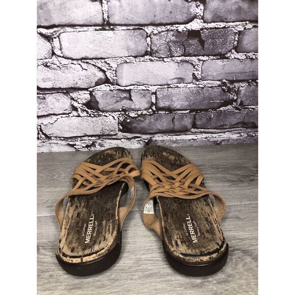 Merrell District Mahana Natural Tan Memory Foam Sandals Women’s Sz 9M US/40EU - Picture 4 of 16